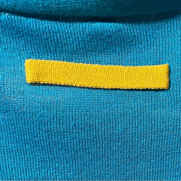 Moth Anthropologie drape front blue cardigan with brass buttons size large - Picture 4 of 6